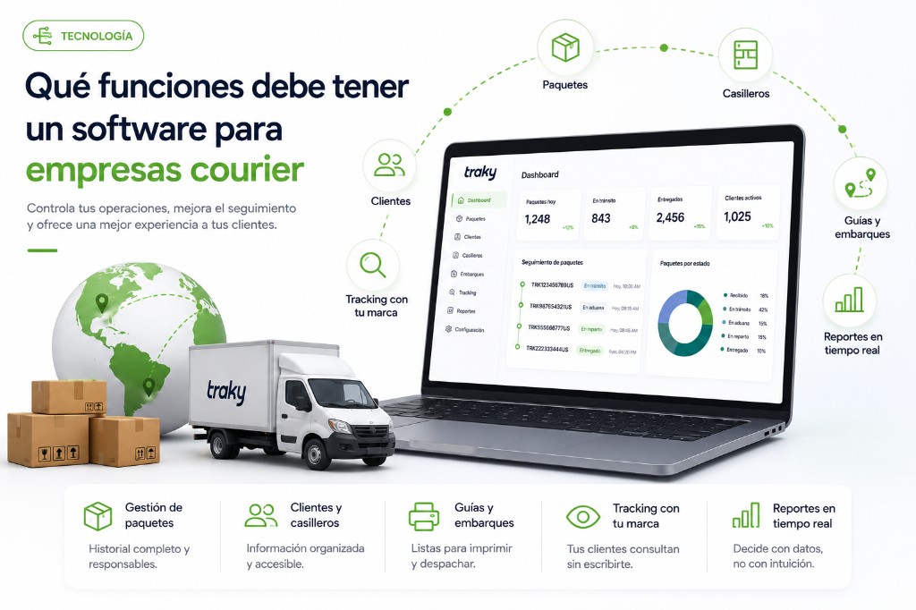 Qué funciones debe tener un software para empresas courier